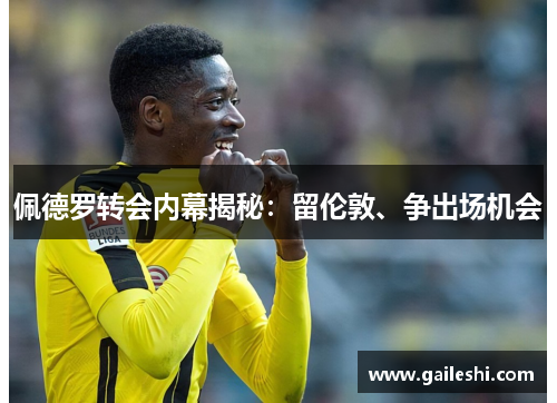 佩德罗转会内幕揭秘:留伦敦、争出场机会